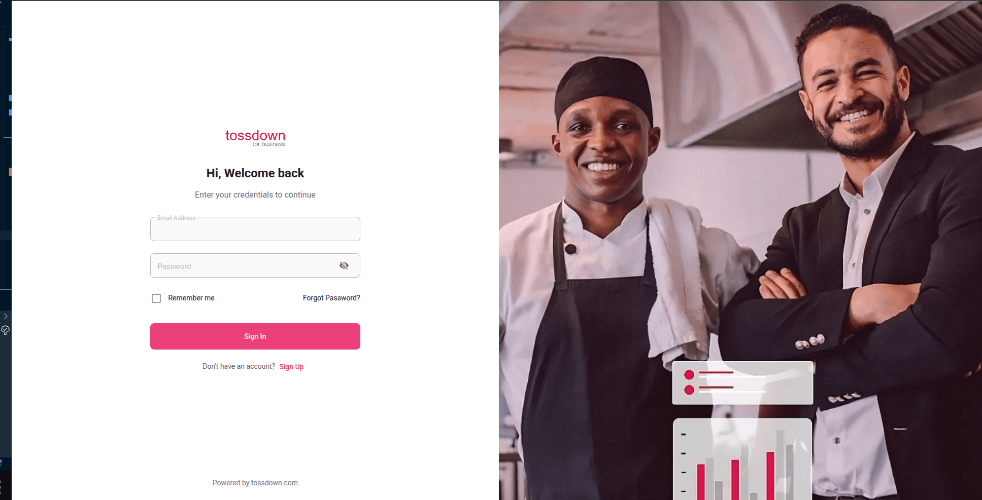 Tossdown Admin Portal